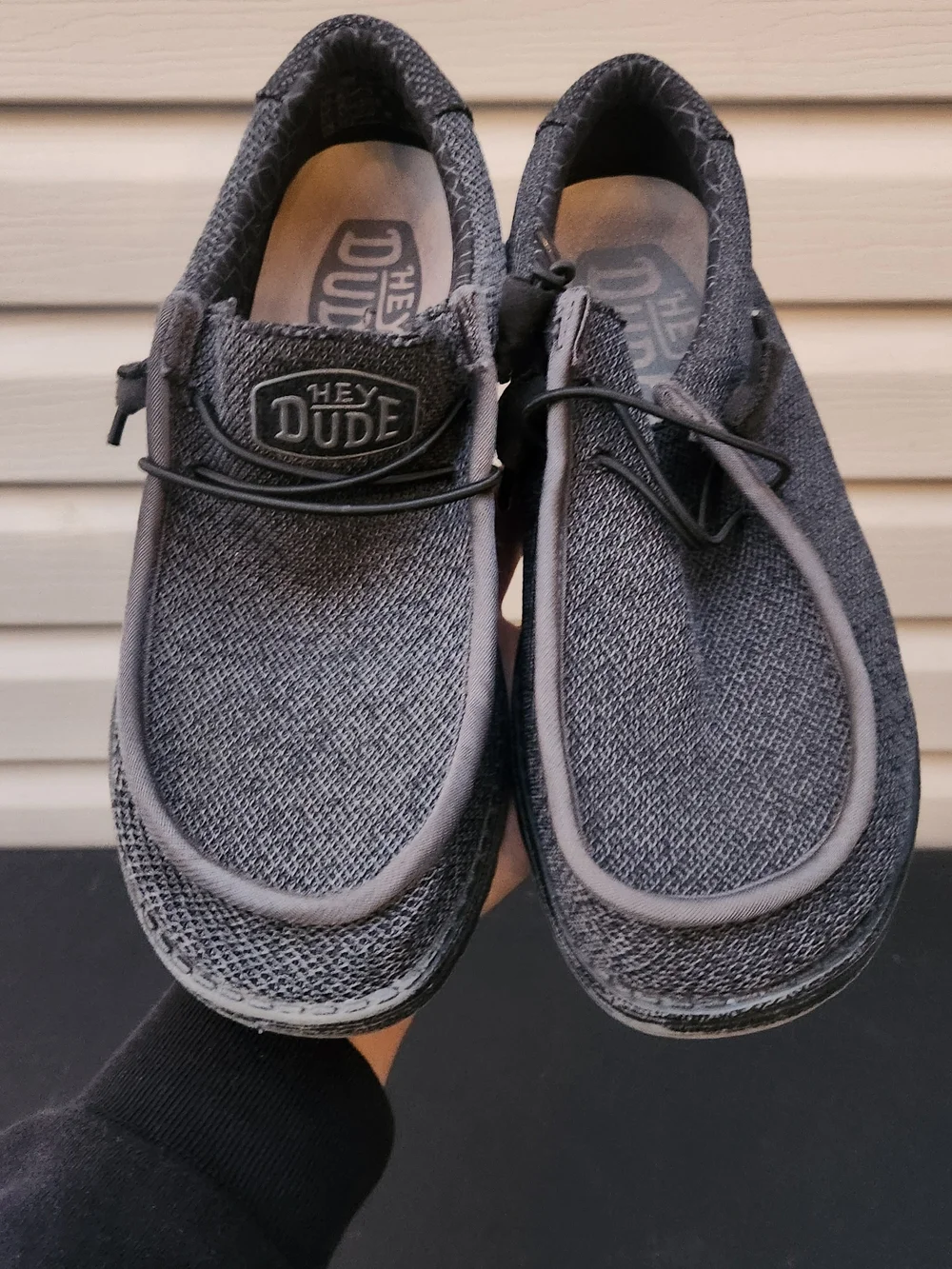 Hey Dude Men's Charcoal Grey Slip-On Loafers